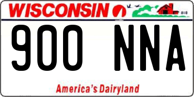 WI license plate 900NNA