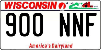WI license plate 900NNF