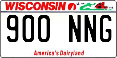 WI license plate 900NNG