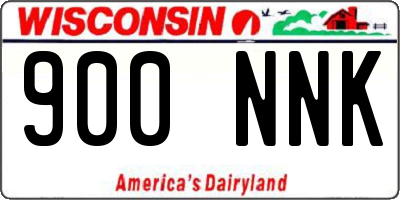 WI license plate 900NNK