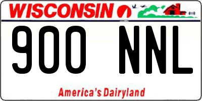 WI license plate 900NNL