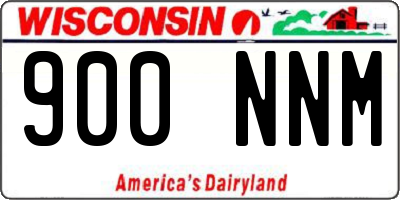 WI license plate 900NNM