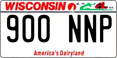 WI license plate 900NNP