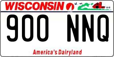 WI license plate 900NNQ