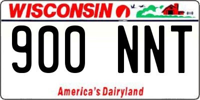 WI license plate 900NNT