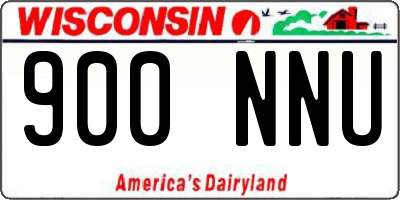 WI license plate 900NNU