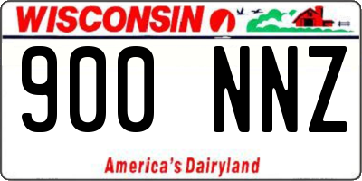 WI license plate 900NNZ