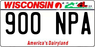 WI license plate 900NPA