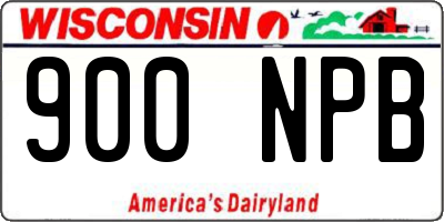 WI license plate 900NPB