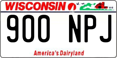 WI license plate 900NPJ