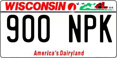 WI license plate 900NPK