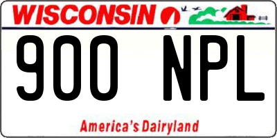 WI license plate 900NPL