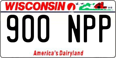 WI license plate 900NPP