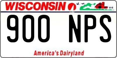 WI license plate 900NPS