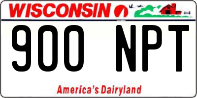 WI license plate 900NPT
