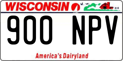 WI license plate 900NPV