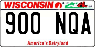 WI license plate 900NQA