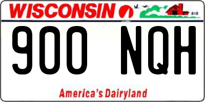 WI license plate 900NQH