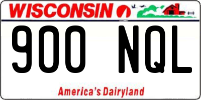 WI license plate 900NQL