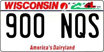 WI license plate 900NQS
