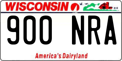 WI license plate 900NRA
