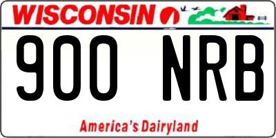 WI license plate 900NRB