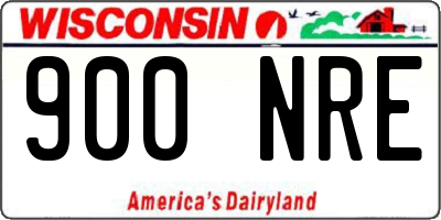 WI license plate 900NRE