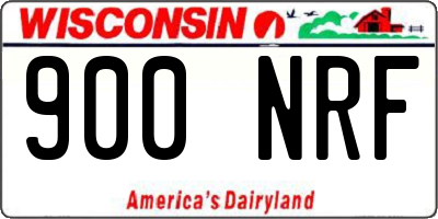 WI license plate 900NRF