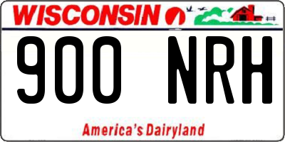 WI license plate 900NRH