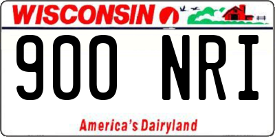 WI license plate 900NRI