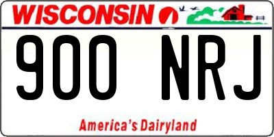 WI license plate 900NRJ