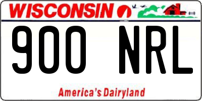 WI license plate 900NRL