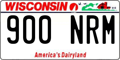 WI license plate 900NRM