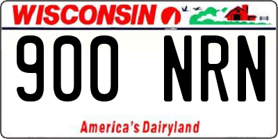 WI license plate 900NRN