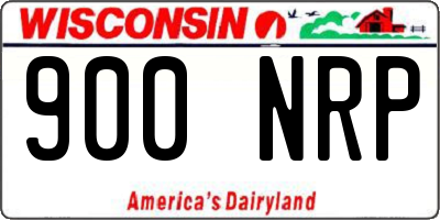 WI license plate 900NRP