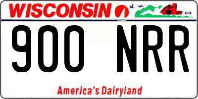 WI license plate 900NRR