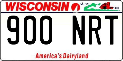 WI license plate 900NRT