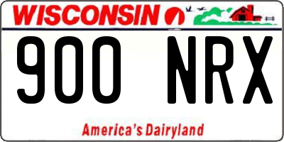 WI license plate 900NRX