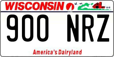 WI license plate 900NRZ