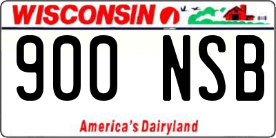 WI license plate 900NSB