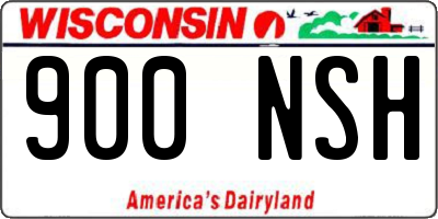 WI license plate 900NSH