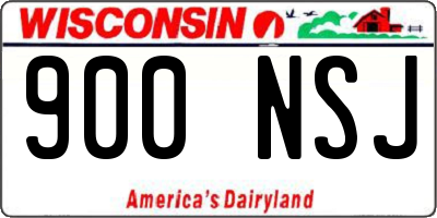 WI license plate 900NSJ