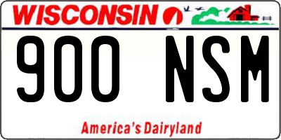 WI license plate 900NSM