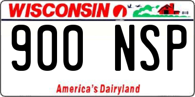 WI license plate 900NSP