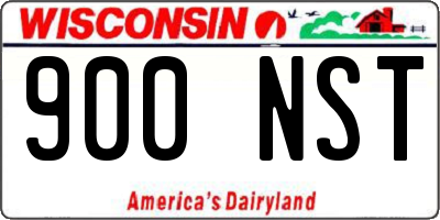 WI license plate 900NST