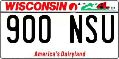 WI license plate 900NSU