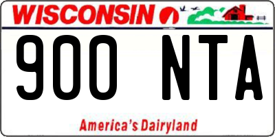 WI license plate 900NTA