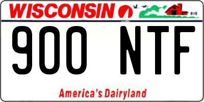WI license plate 900NTF