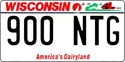 WI license plate 900NTG