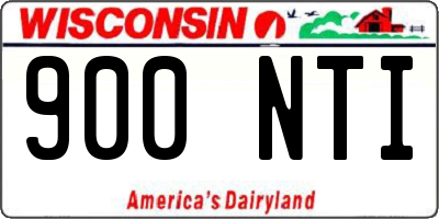 WI license plate 900NTI